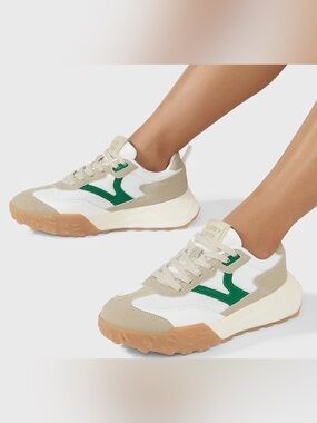 LUCKY STEP Women's Platform Retro Fashion Sneakers Tennis Shoes